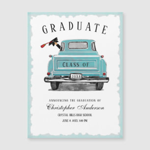 Studenten Meddelande Vintage Blue Lastbil 2025