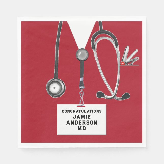 Studenten Medicinsk School Napkins Pappersservett (Framsidan)