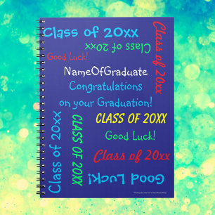 Studenten Memory Bok, Namn, Class of, Blue Anteckningsbok