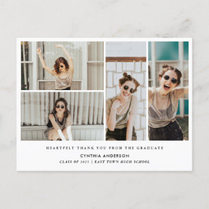 Studenten minimala fotokollage för Tack Vykort