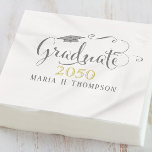 Studenten minimalistiskt moderkort Guld Pappersservett