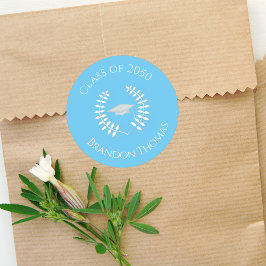 Studenten Modern Classic Laurel Light Blue Runt Klistermärke