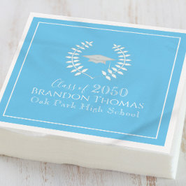 Studenten Modern Elegant Carolina Blue Anpassnings Pappersservett