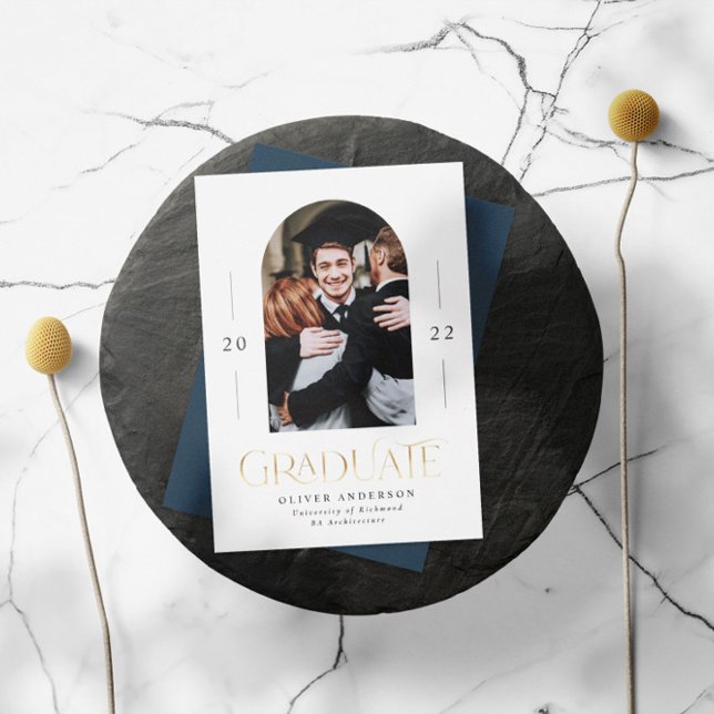 Studenten, modern elegant, marinblått 1-fotorna (Skapare uppladdad)