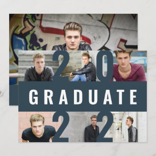 Studenten modern fotokollage grafik marin blått meddelande