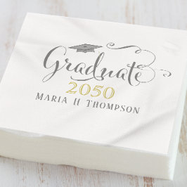 Studenten Modern Mortarboard för minimalistskript Pappersservett