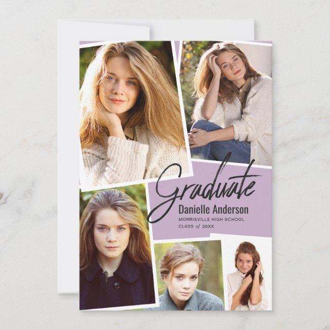 Studenten Modern Photo Collage Party meddelande (Framsida)