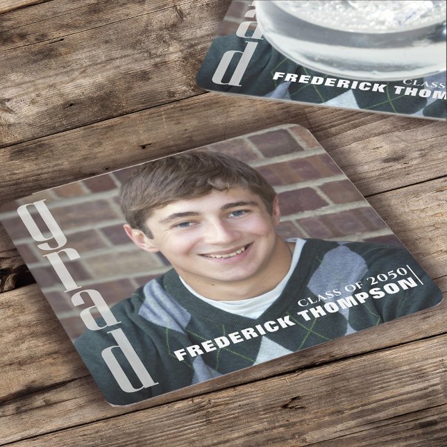 Studenten Modern Photo Simple Minimalist Student Underlägg Papper Kvadrat (Skapare uppladdad)