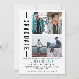 Studenten Modern Photo Template-Personlig Inbjudningar