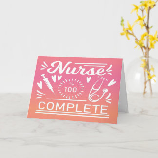 Studenten Modern Rosa Grad Nurse Kort