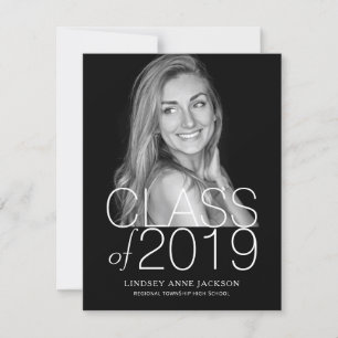 Studenten Modern Staplad Mörk Foto Inbjudan