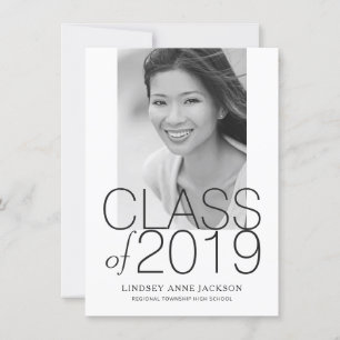 Studenten Modern Staplad textfoto Inbjudan