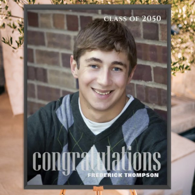 Studenten Modern två foto-minimalistskript Poster (Skapare uppladdad)