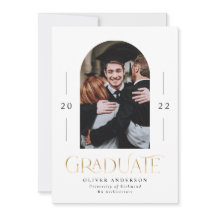 Studenten moderna elegant grönt guld 1-fotobåge