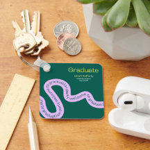 Studenten moderna färgstarka grönt-typografi