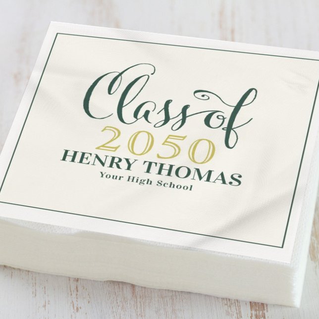 Studenten moderna, minimalistiska skriptklass för  pappersservett (Skapare uppladdad)