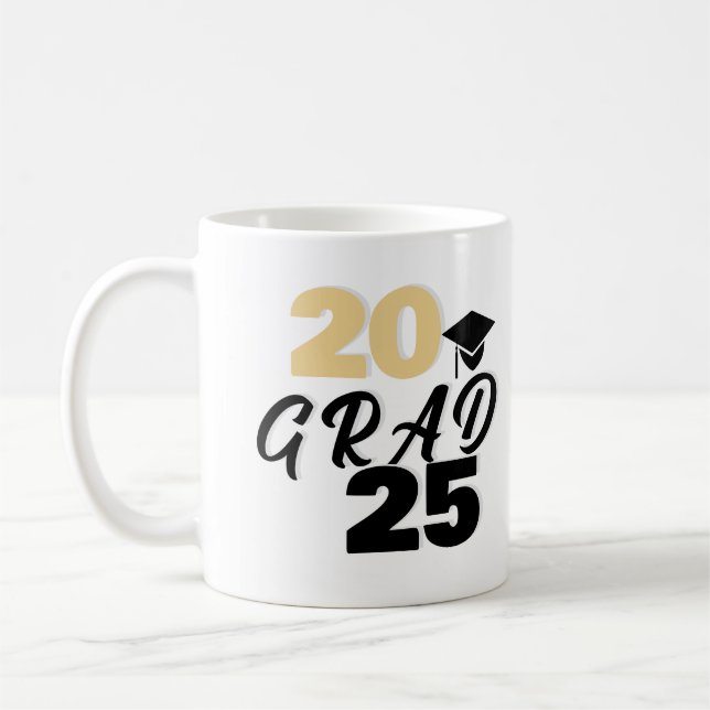 Studenten Mugg, År, text, klass, Grad Kaffemugg (Vänster)