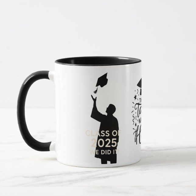 "Studenten Mugg - Student Holding Cap Illustratio (Vänster)