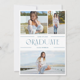 Studenten multifotoannonsering och grad party inbjudningar