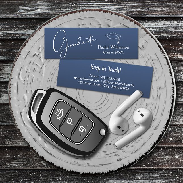 Studenten Namn Blue (Graduation Name Blue Calling Card)