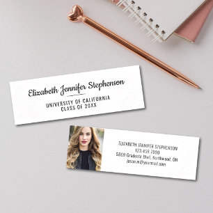 Studenten namn för in ett enkelt fotokort