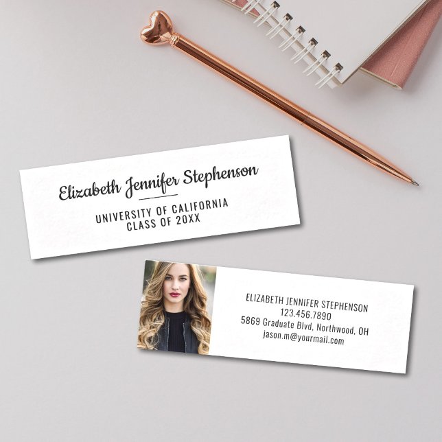 Studenten namn för in ett enkelt fotokort (Skapare uppladdad)