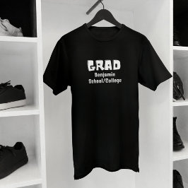 studenten namn i klassrummen, enkelt svart t shirt