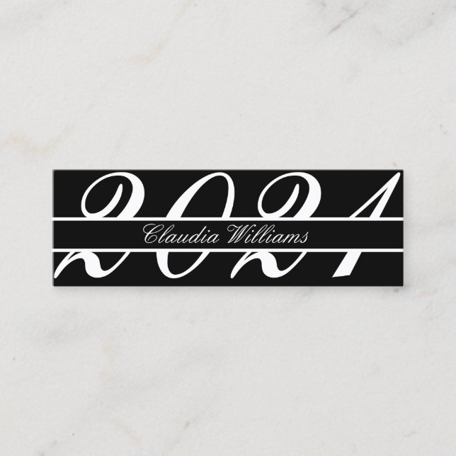 Studenten Namn-kort. Klassiskt infogningskort för  (Framsida)