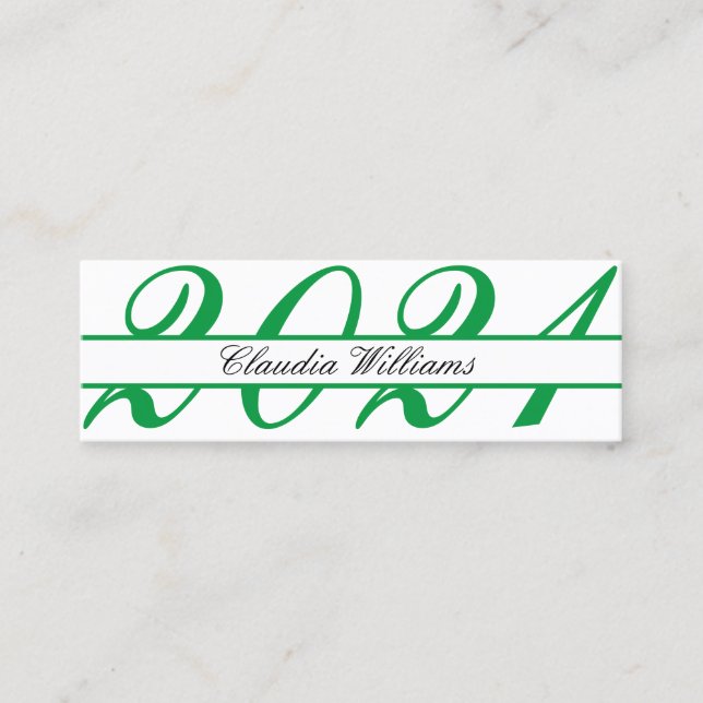 Studenten Namn-kort. Klassiskt infogningskort för  (Framsida)