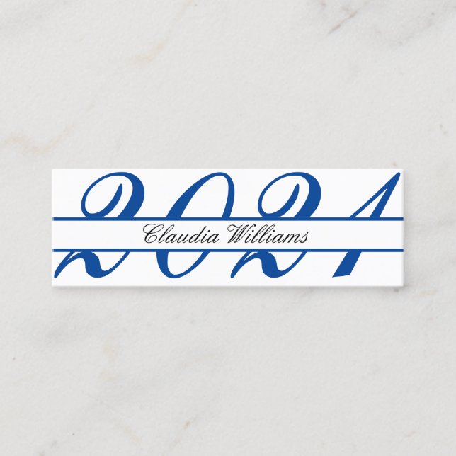 Studenten Namn-kort. Klassiskt infogningskort för  (Framsida)