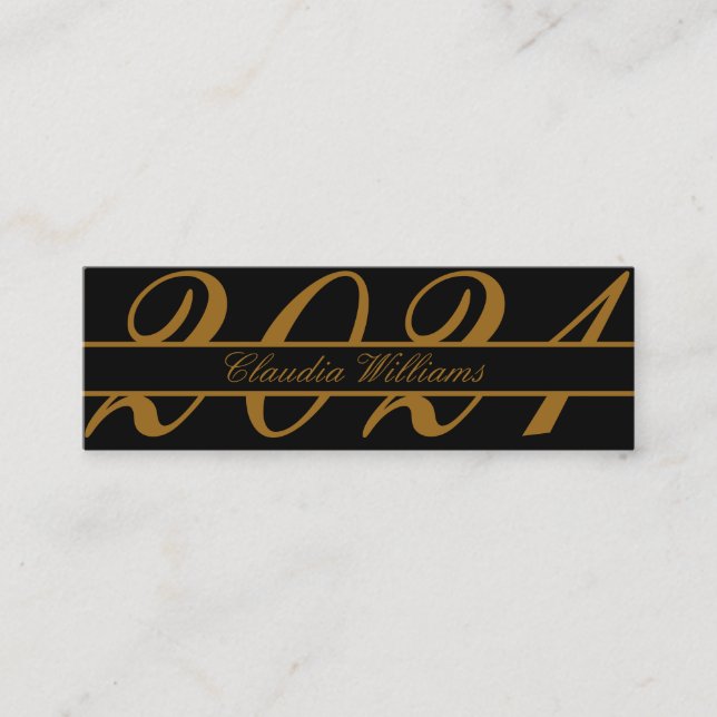 Studenten Namn-kort. Klassiskt infogningskort för  (Framsida)