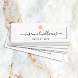 Studenten Namn-kort - modern rättsteckp Ro Guld Mini Visitkort