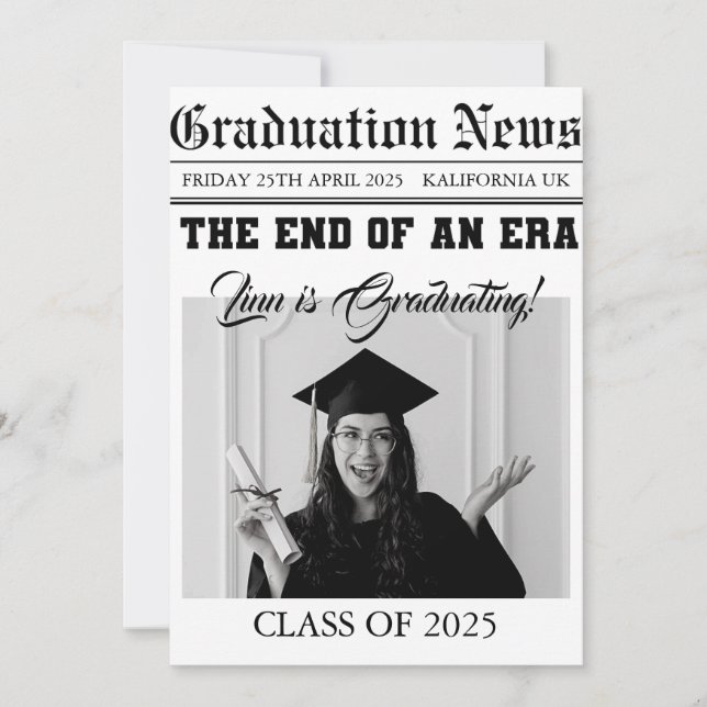 Studenten News Papper Julkort (Framsida)