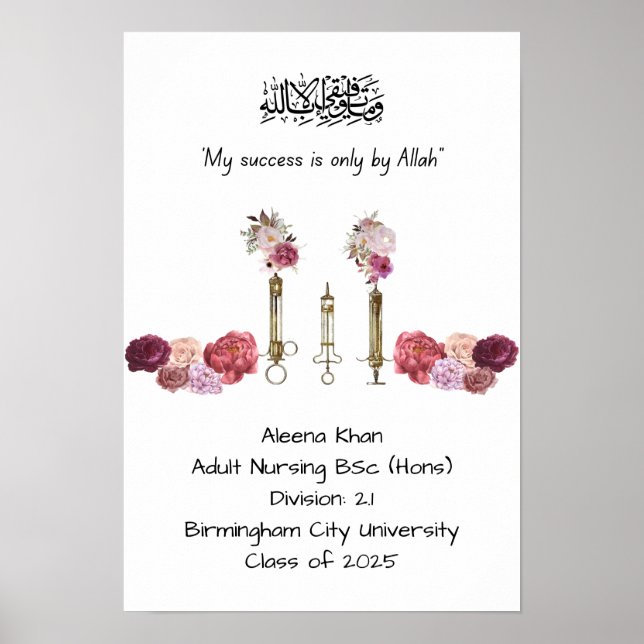 Studenten Nurse-certifikat Poster (Framsidan)