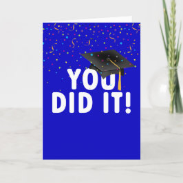 Studenten och Hat i Confetti Kort
