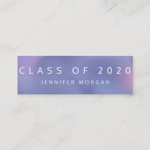 Studenten Ombre Metallic Modern Namn Card Mini Visitkort