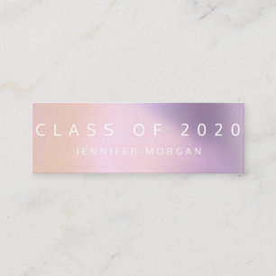 Studenten Ombre Metallic Modern Namn Card Mini Visitkort