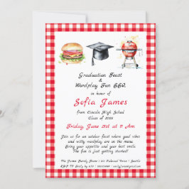 Studenten, Ordlek Roligt, BBQ Party Inbjudningar