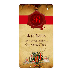 STUDENTEN PARCHMENT OCH RED VAX SEAL MONOGRAM FRAKTSEDEL