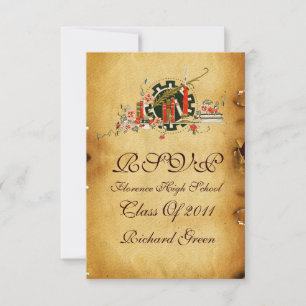 STUDENTEN PARCHMENT RED VAX SEAL MONOGRAM OSA INBJUDNINGAR