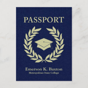 studenten pass inbjudan vykort