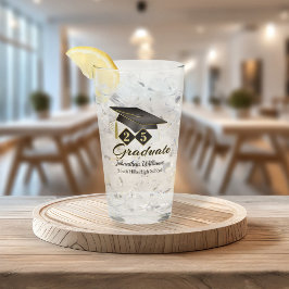 Studenten Personlig Black & Guld 20XX Glaskopp