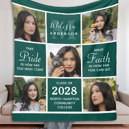 Studenten Personlig Student 5 Fotokollage Fleecefilt