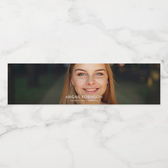 Studenten Photo Anpassningsbar Vattenflaskor Etikett (Singel etikett)