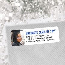 Studenten Photo Blue White Black Returadress