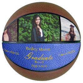 Studenten Photo Collage Blue Leather Basketball