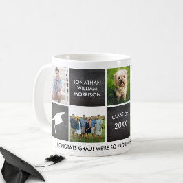 Studenten Photo Collage Gift klass 20XX Anpassning Kaffemugg