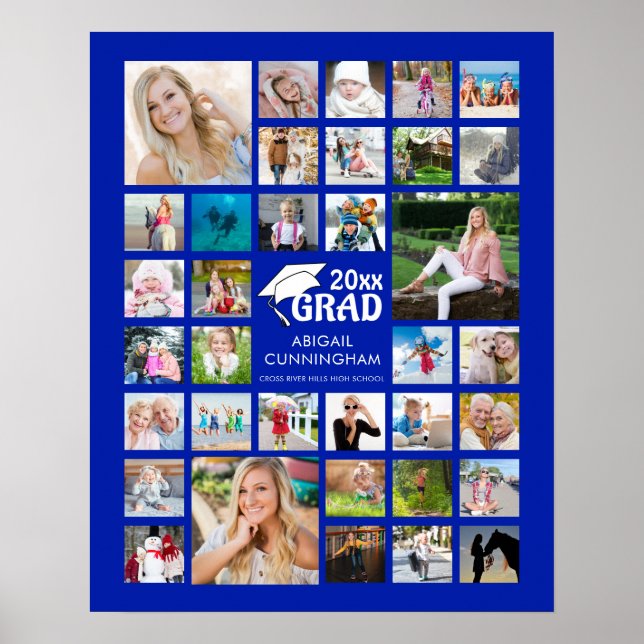Studenten Photo Collage GRAD Minnemorative Poster (Framsidan)