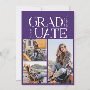 Studenten Photo Collage Lila Student Meddelande