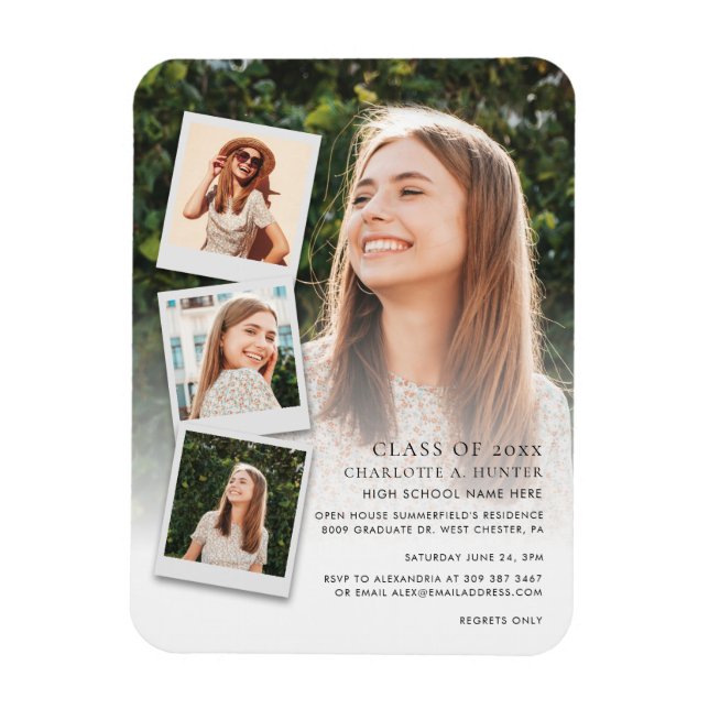 Studenten Photo Collage Open House 2024 Party Magnet (Vertikal)